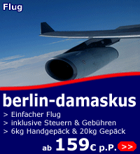 Flüge Berlin-Damaskus ab 159 Euro