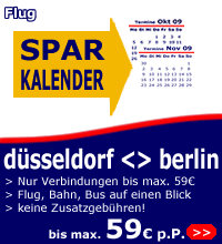 Flüge Düsseldorf-Berlin bis max 59 Euro