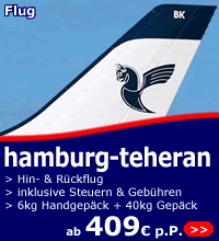 Flüge Hamburg-Teheran ab 409 Euro