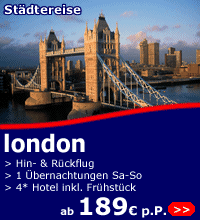 Städtereisen London ab 189 Euro