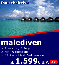 1 Woche Malediven ab 1599 Euro