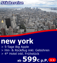 5 Tage New York ab 599 euro