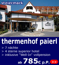 Wellnessurlaub Thermenhof Paierl ab 758 euro
